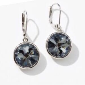 Touchstone Crystal Swarovski Lulu Earrings silver night